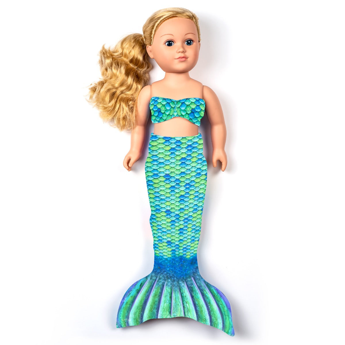 Aussie Grüner Puppenschwanz und Oberteil - 18 Zoll