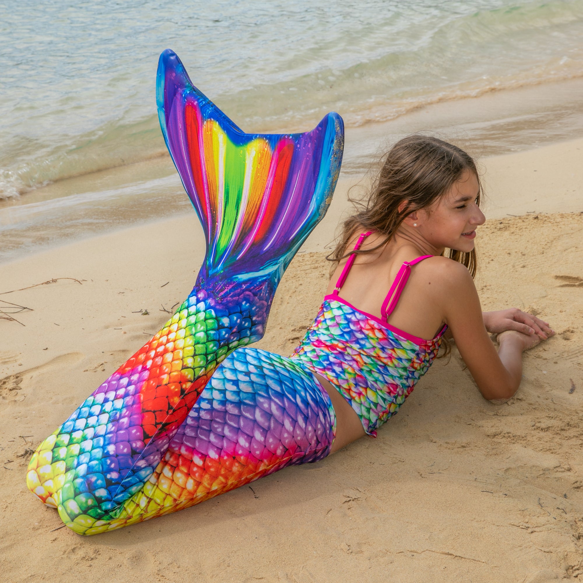 Mermaid tail swimming costume on sale