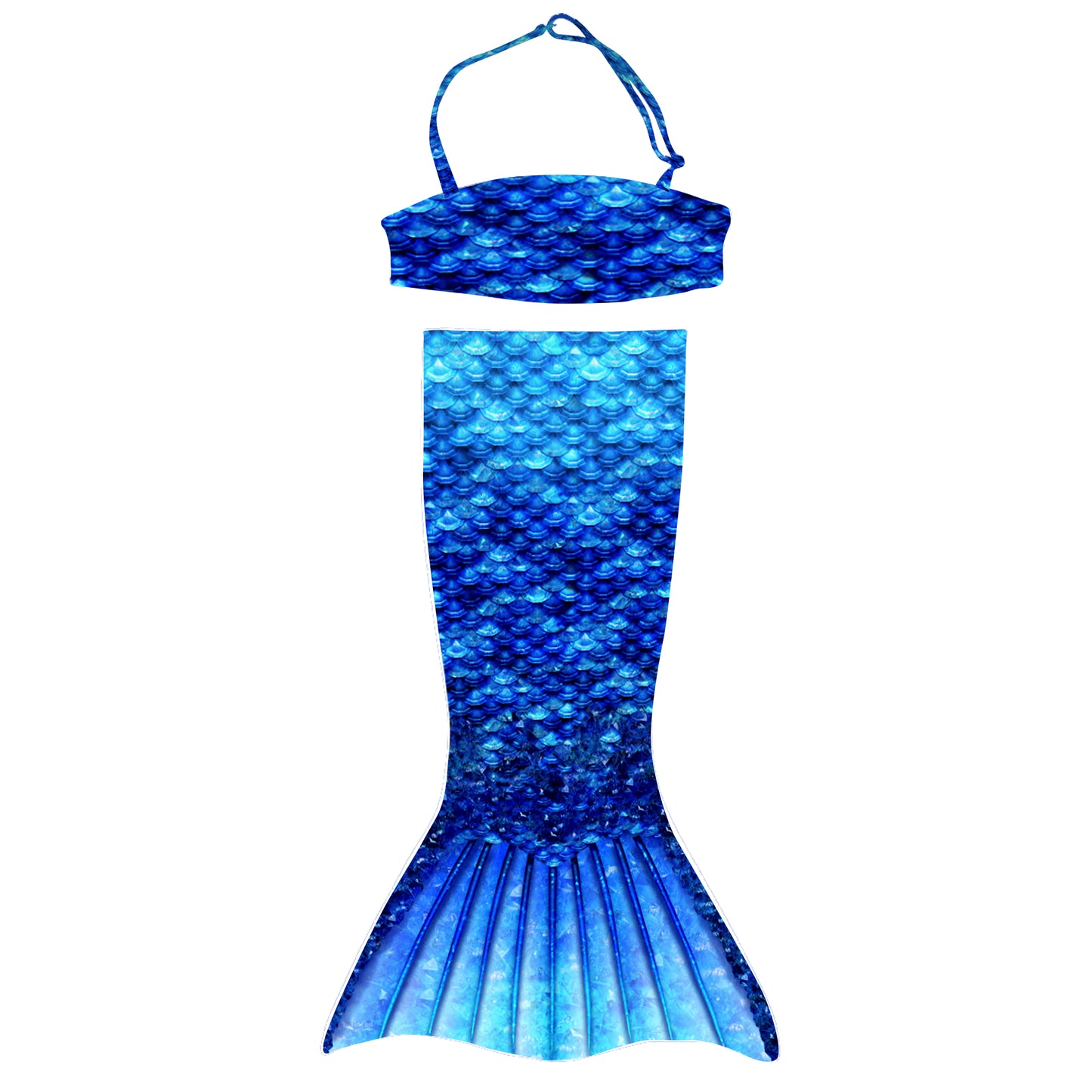 Arctic Blue Toddler Tail and Bikini Top Set