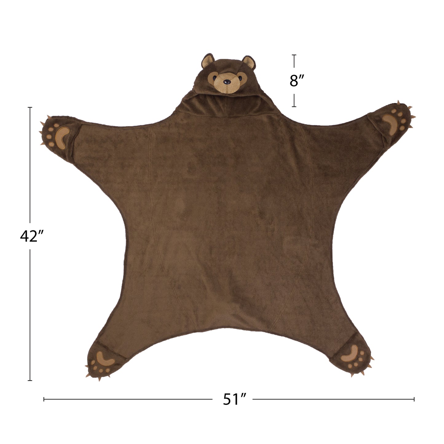 Manta de oso marrón de madera de Wild Things