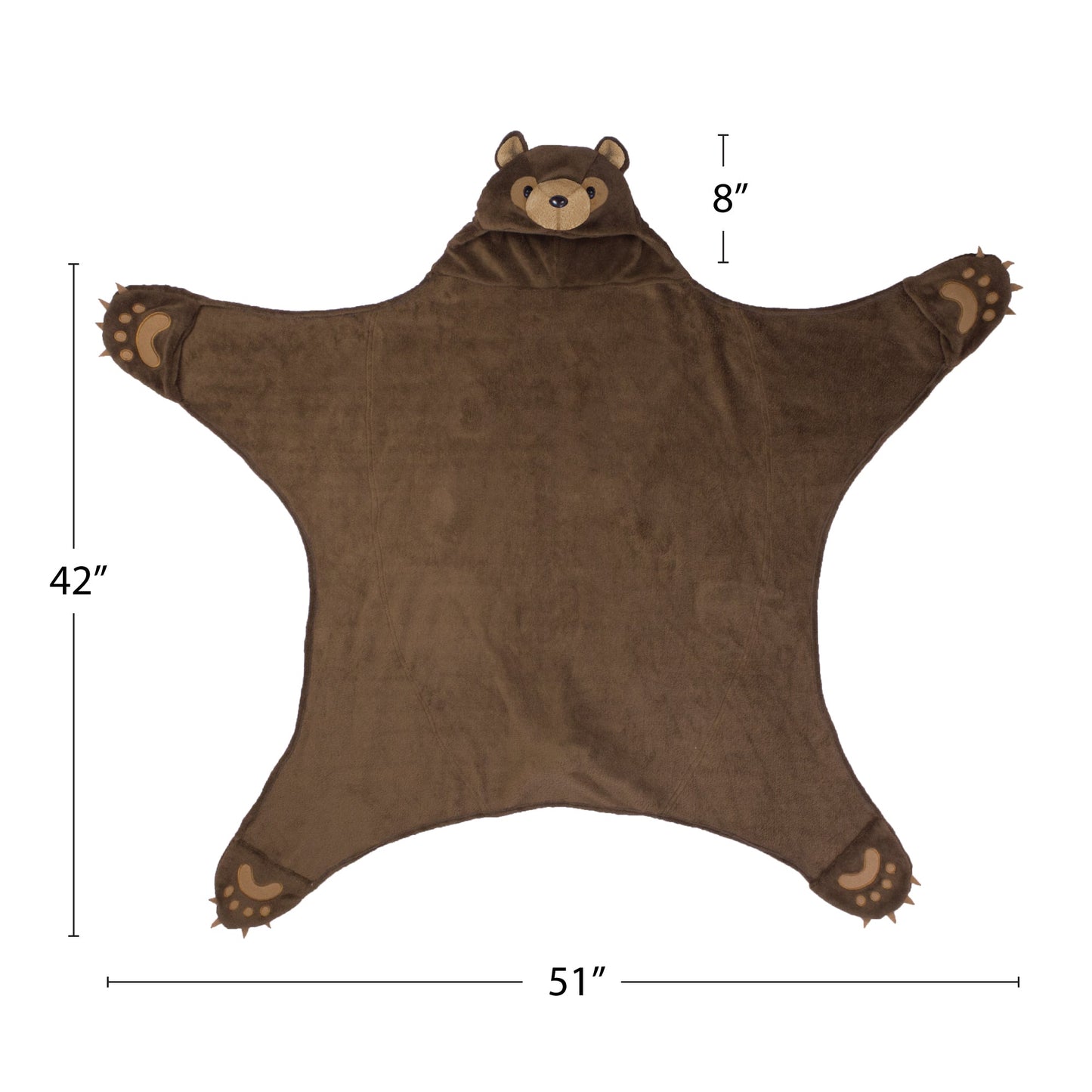 Wild Things Timber Brown Bear Blanket - Factory Second