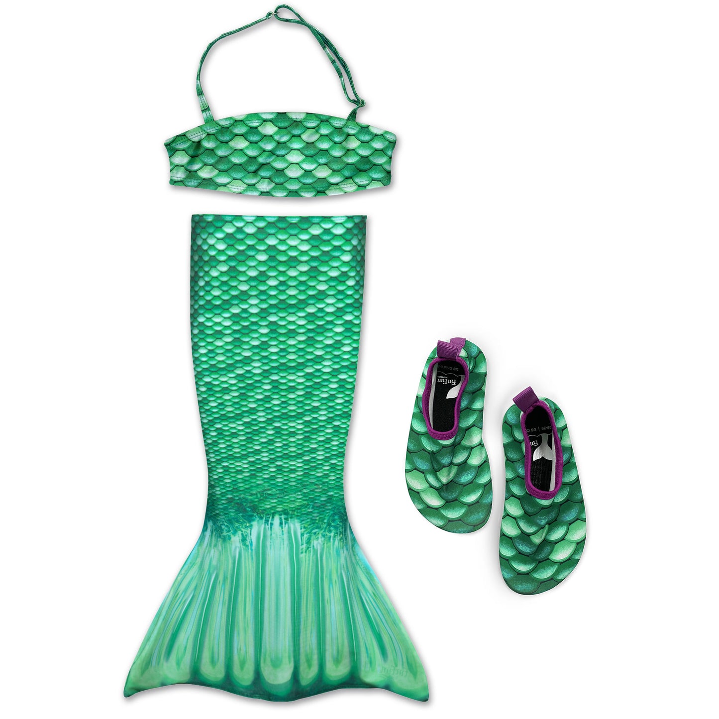 Celtic Green Toddler Tail and Bikini Top Set