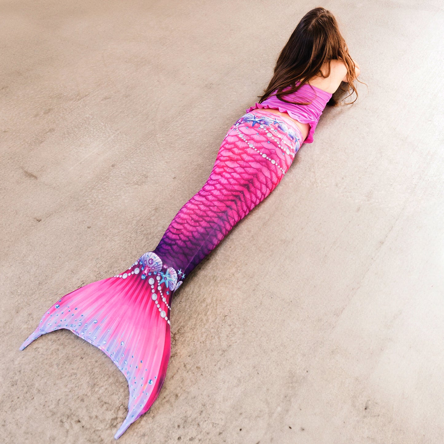 New Pink Fantasy Starter Mermaid Tail with Monofin