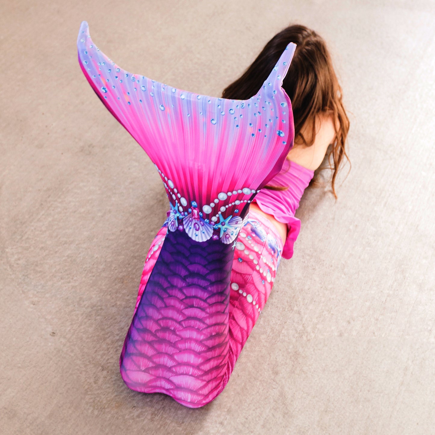 New Pink Fantasy Starter Mermaid Tail with Monofin