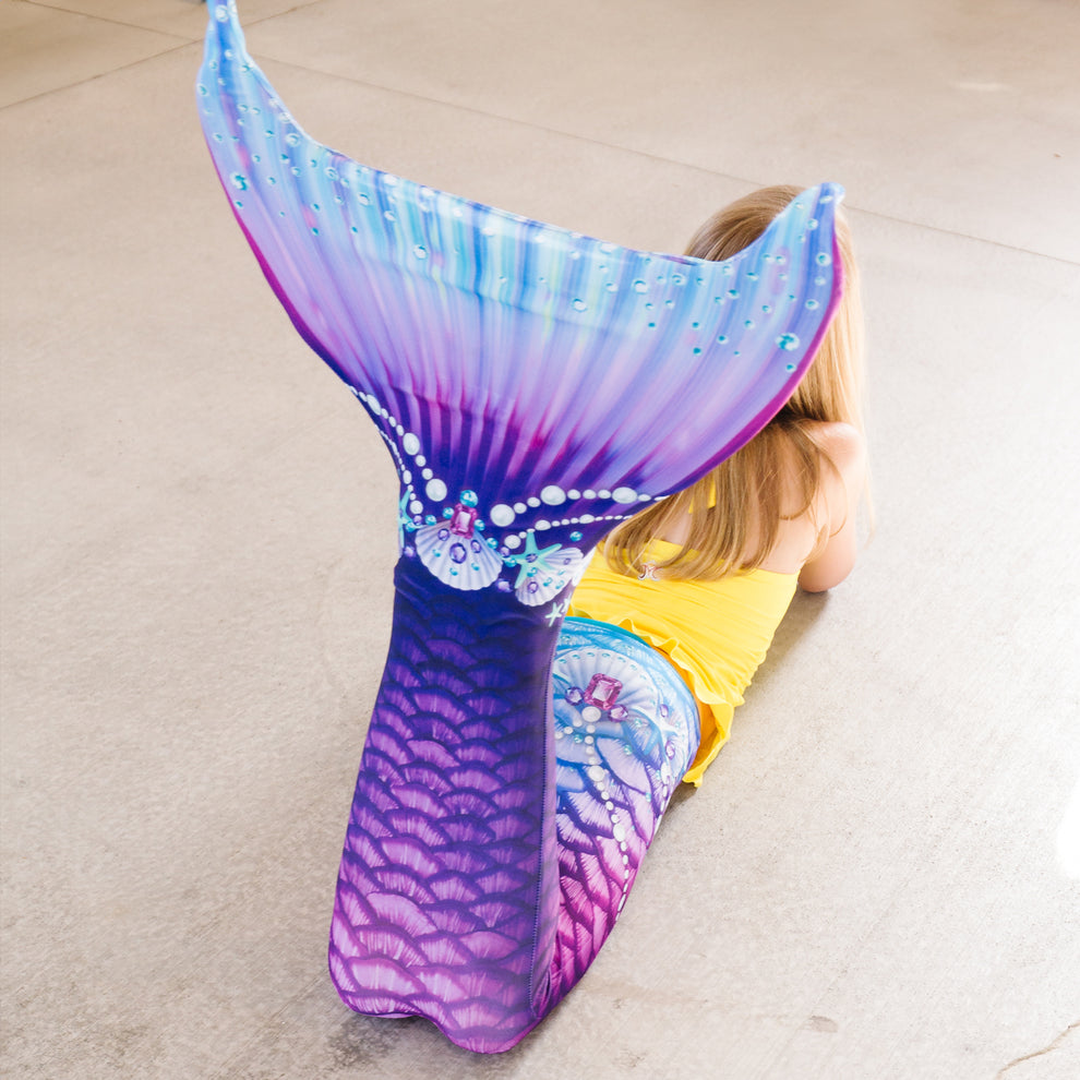 New Purple Fantasy Starter Mermaid Tail with Monofin – Fin Fun Mermaid