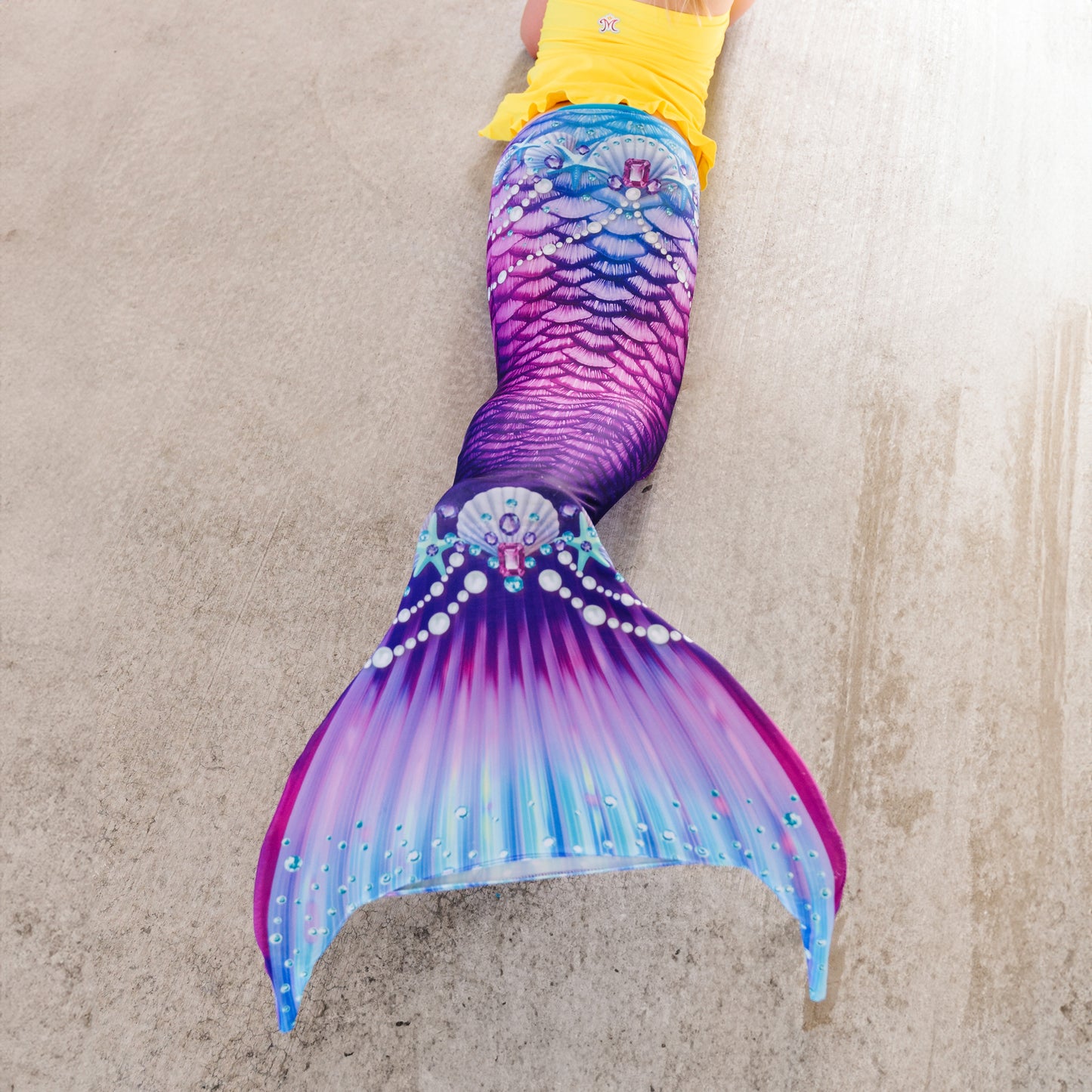 New Purple Fantasy Starter Mermaid Tail with Monofin