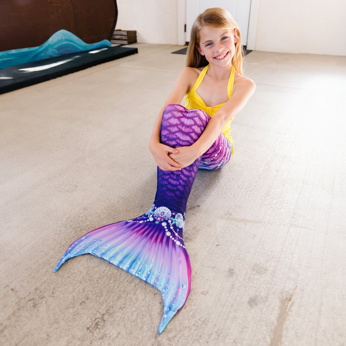 New Purple Fantasy Starter Mermaid Tail with Monofin