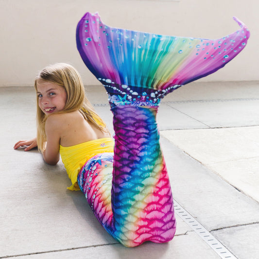 New Rainbow Fantasy Starter Mermaid Tail with Monofin