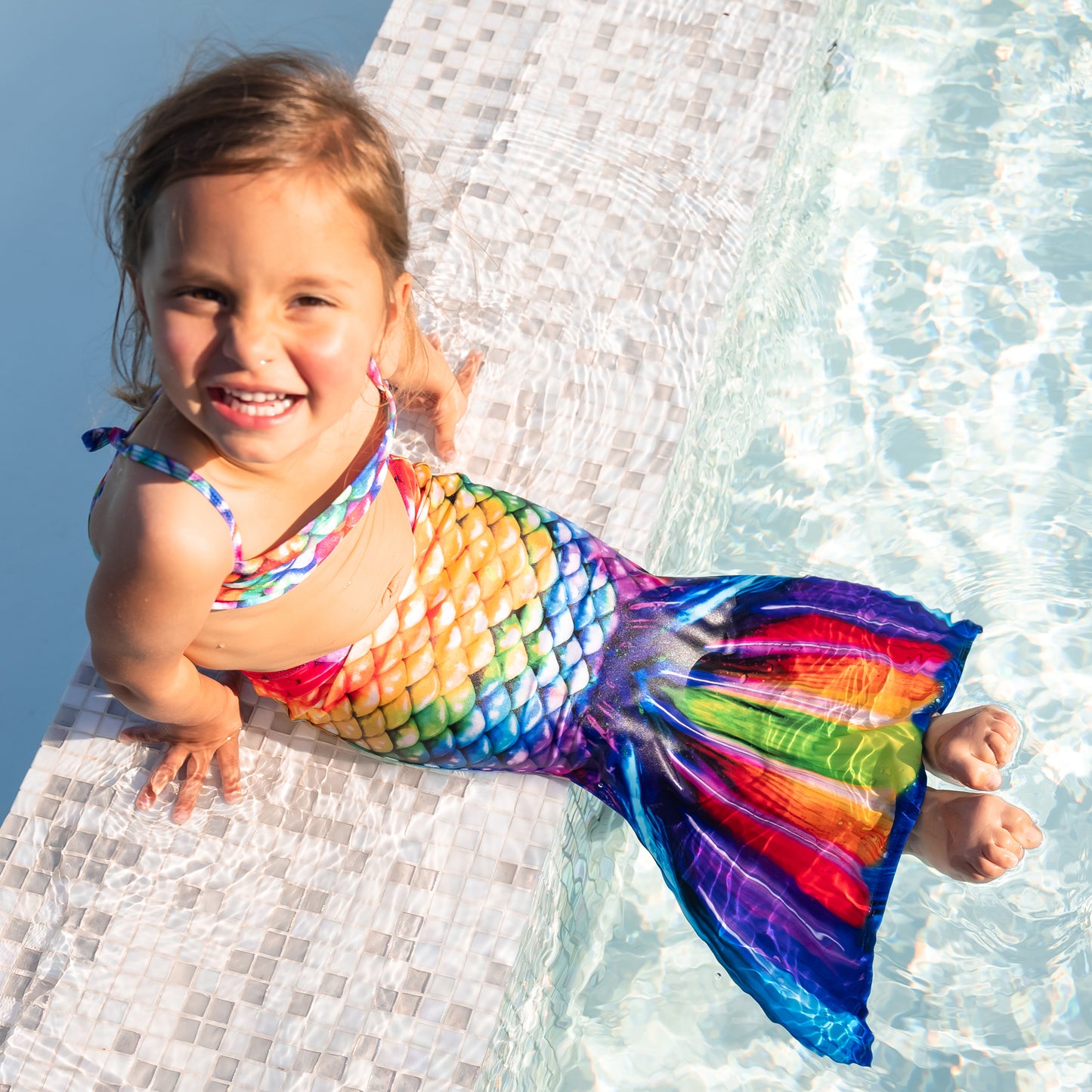 Rainbow Reef Kleinkinder-Schwanz- und Bandeau-Set