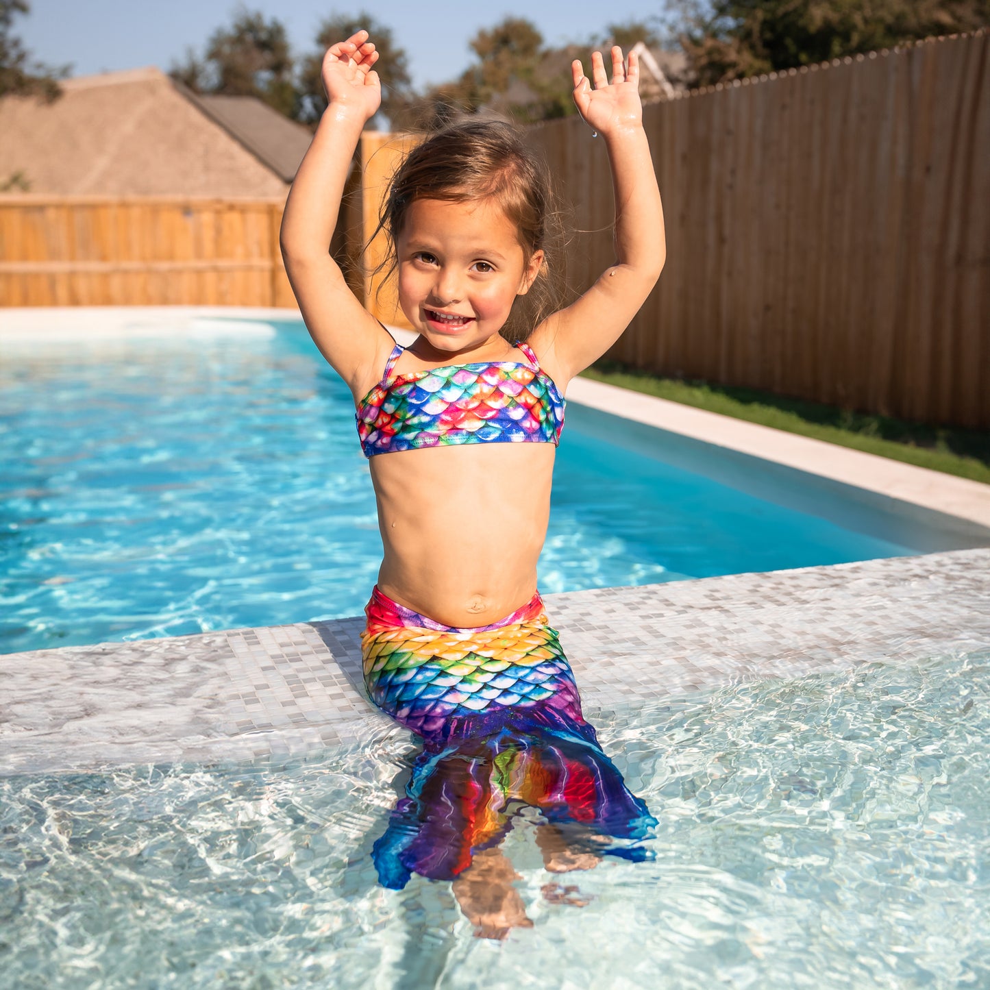 Rainbow Reef Kleinkinder-Schwanz- und Bandeau-Set