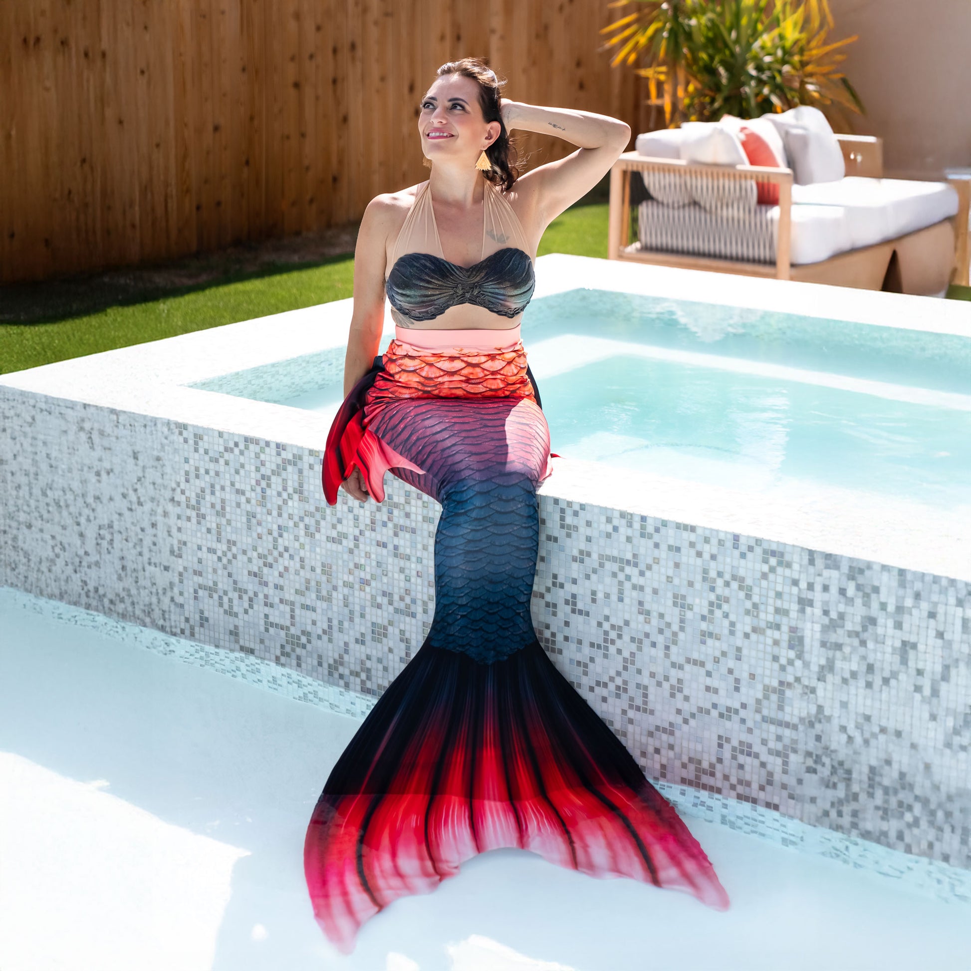 mermaid dress up tail Fabric Mermaid Tail