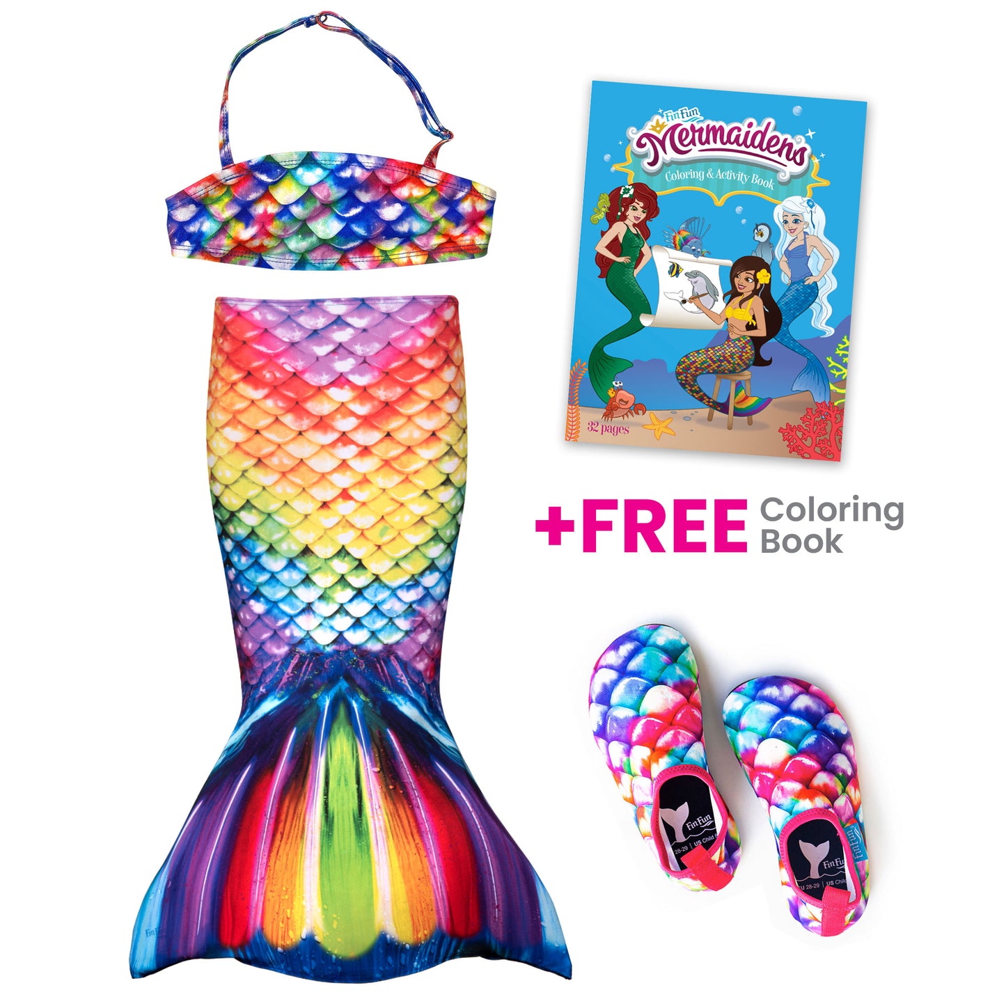 Rainbow Reef Toddler Tail and Bandeau Set