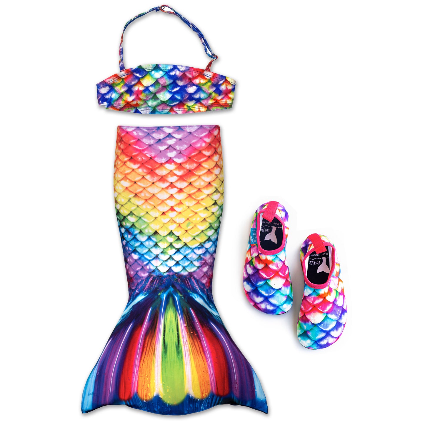 Conjunto bandeau y cola para niños pequeños de Rainbow Reef