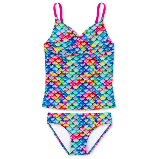 Girls Rainbow Reef Tankini Top & Bottom Set