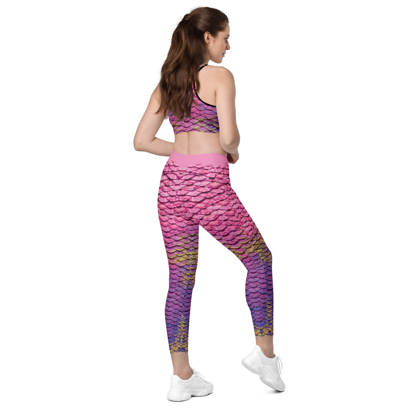 Women's Rose Leggings with Pockets