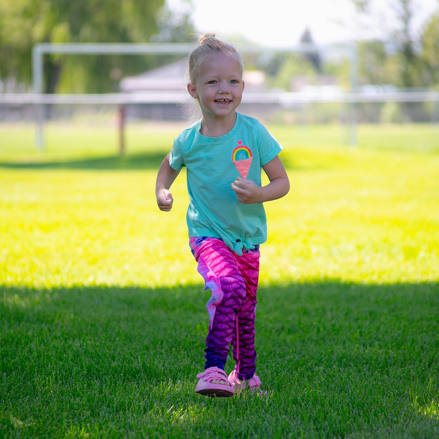 Pink Mermaid Swim Leggings with Monofin