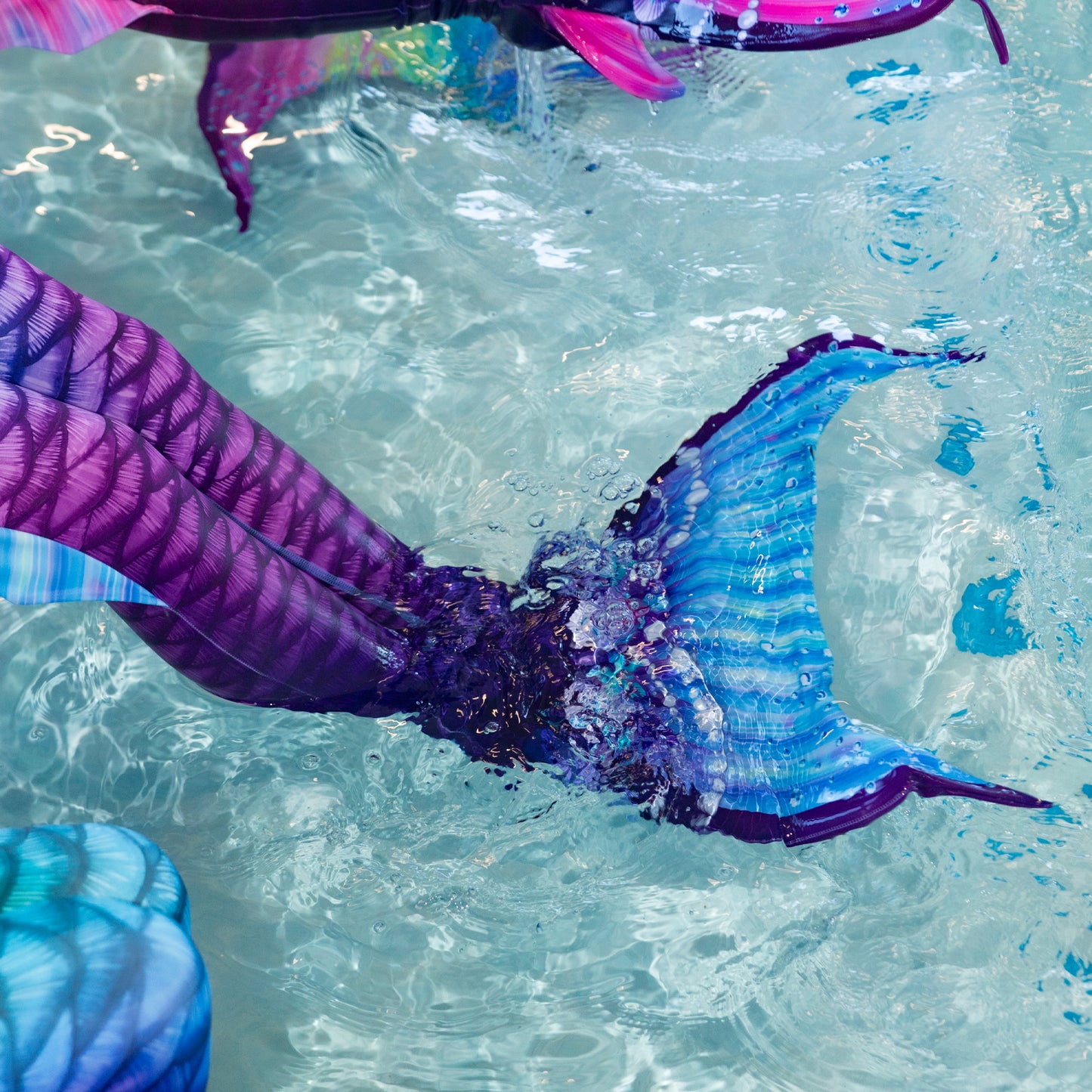 Purple Mermaid Swim Leggings with Monofin