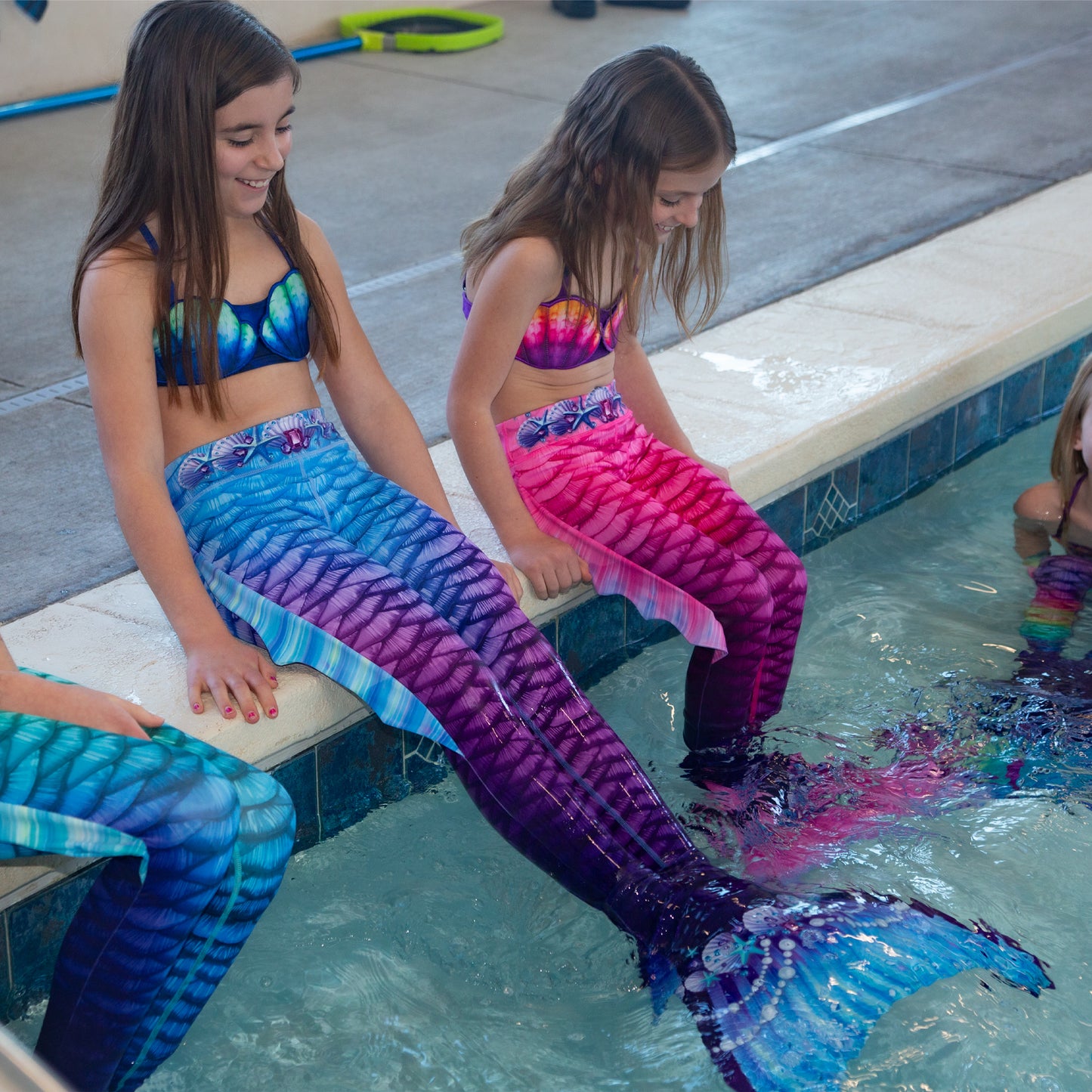 Purple Mermaid Swim Leggings with Monofin