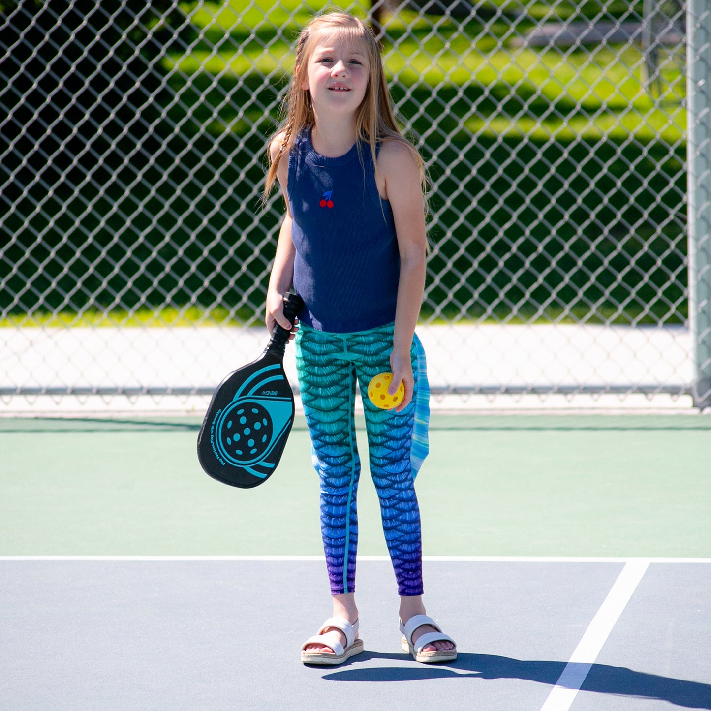 Teal Mermaid Swim Leggings with Monofin