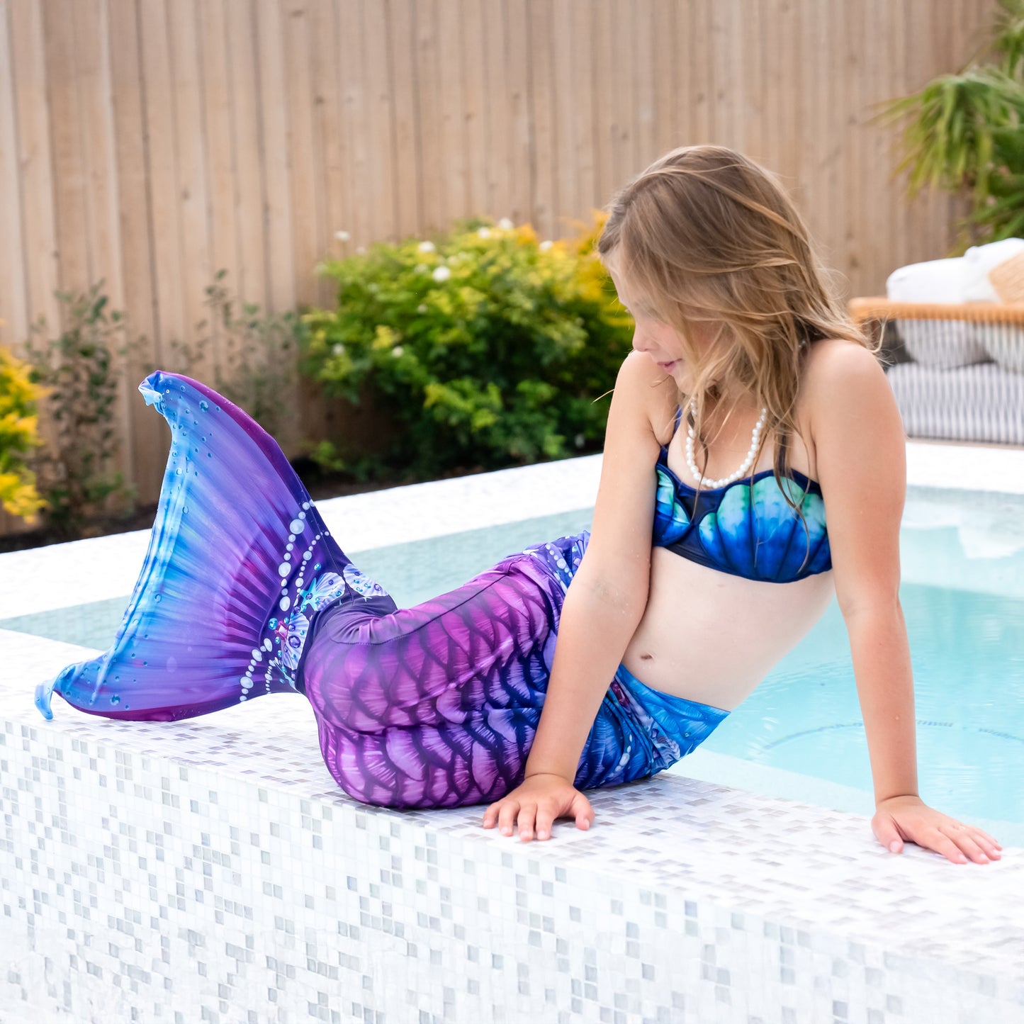 New Purple Fantasy Starter Mermaid Tail with Monofin