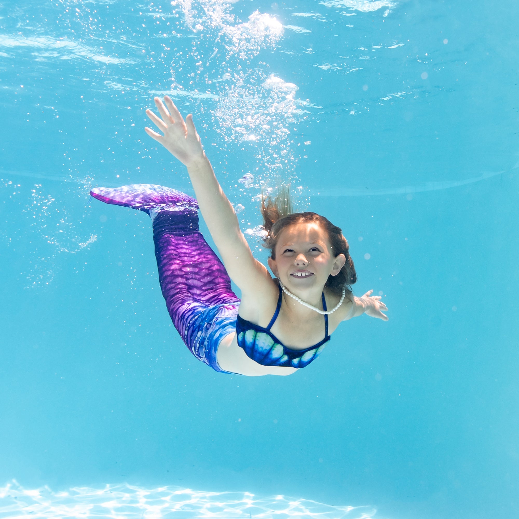 New Purple Fantasy Starter Mermaid Tail with Monofin – Fin Fun Mermaid