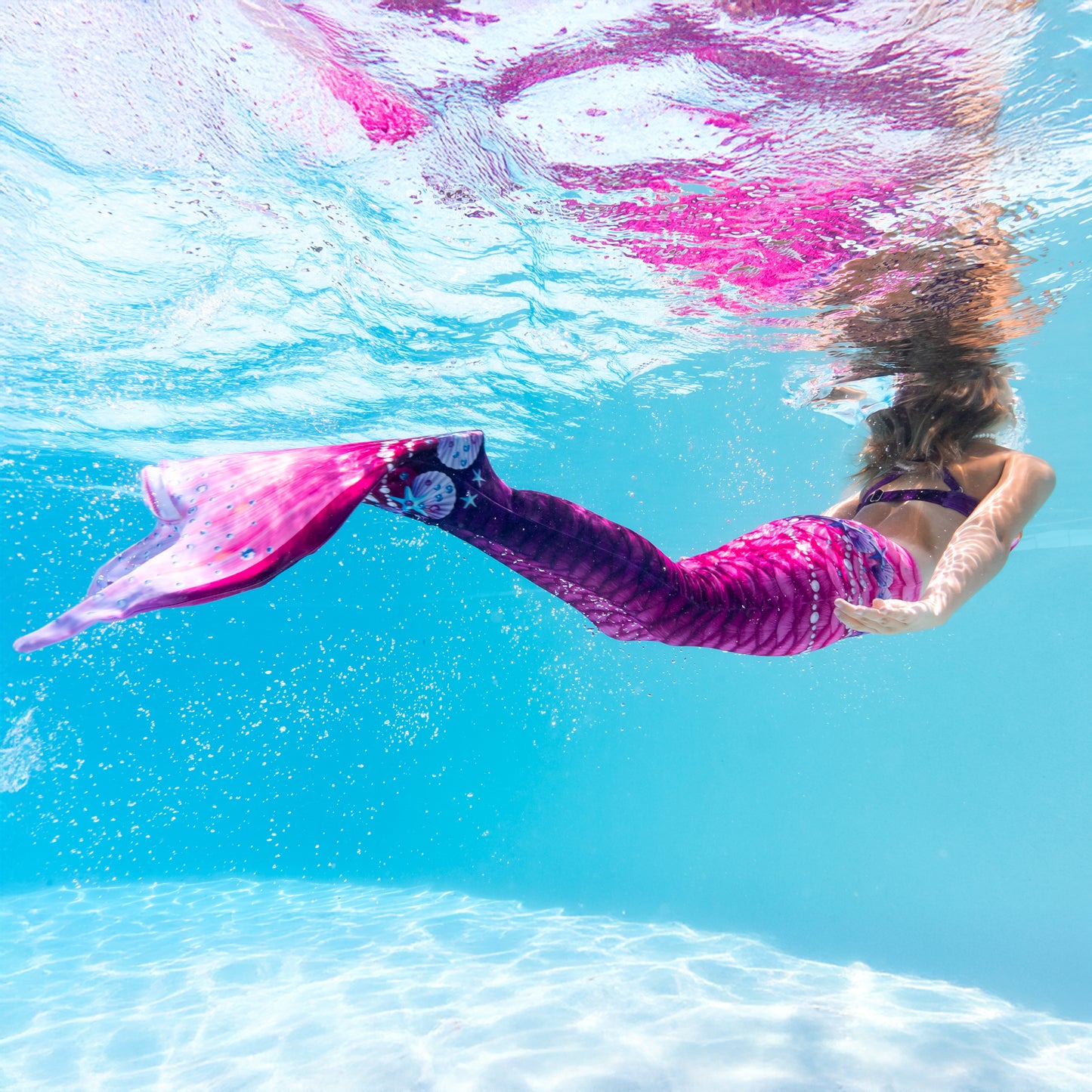 New Pink Fantasy Starter Mermaid Tail with Monofin