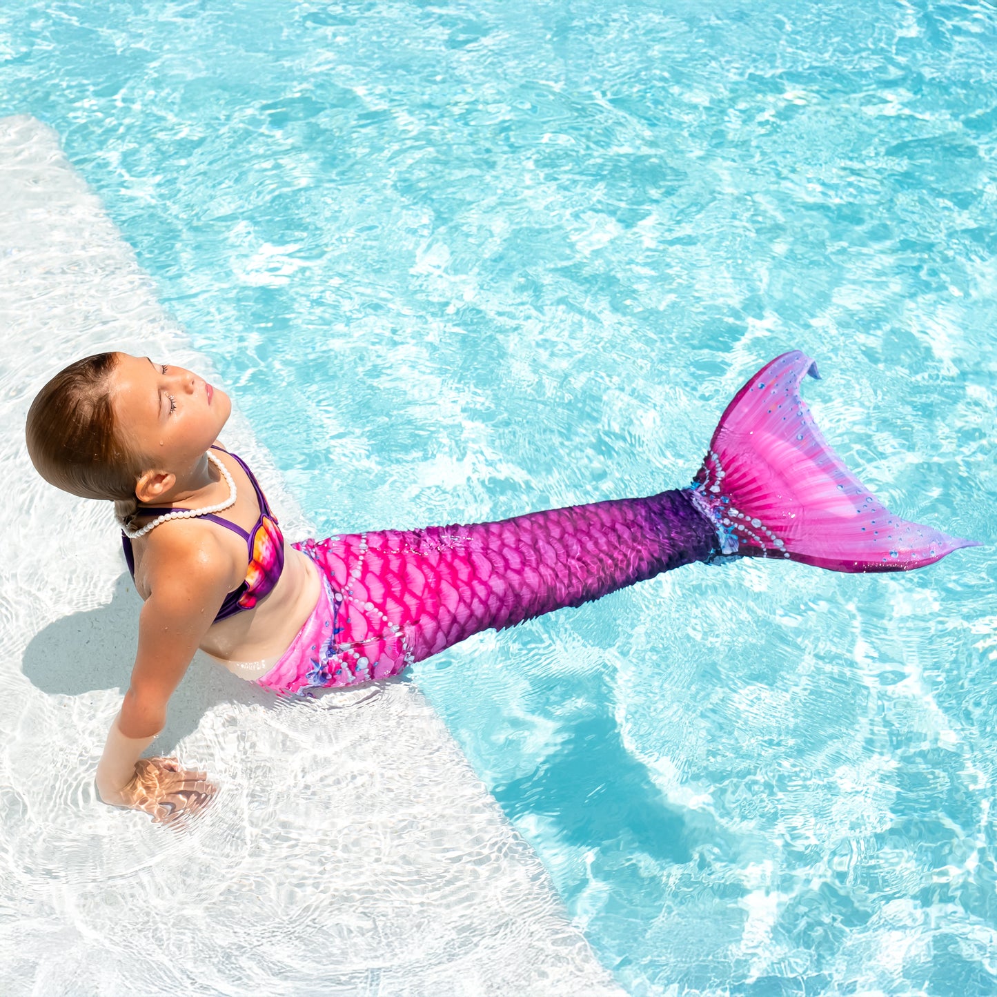 New Pink Fantasy Starter Mermaid Tail with Monofin