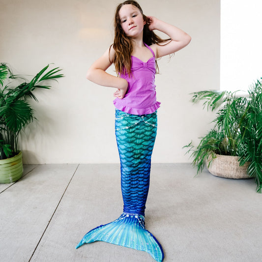 Teal Fantasy Starter Mermaid Tail with Monofin