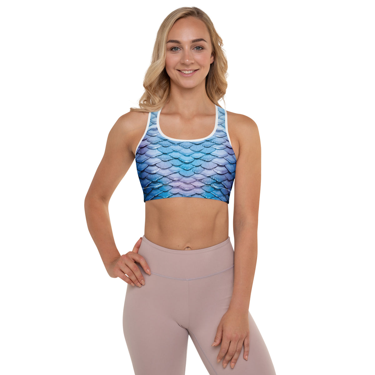 Fin Fun Red Women's Tranquil Tides Padded Sports Bra/Swim Top – Fin Fun Mermaid
