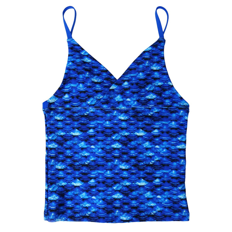Girls' Arctic Blue Tankini Top & Bottom Set – Fin Fun Mermaid