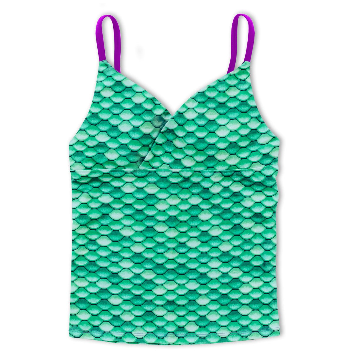 Girls Celtic Green Tankini Top & Bottom Set