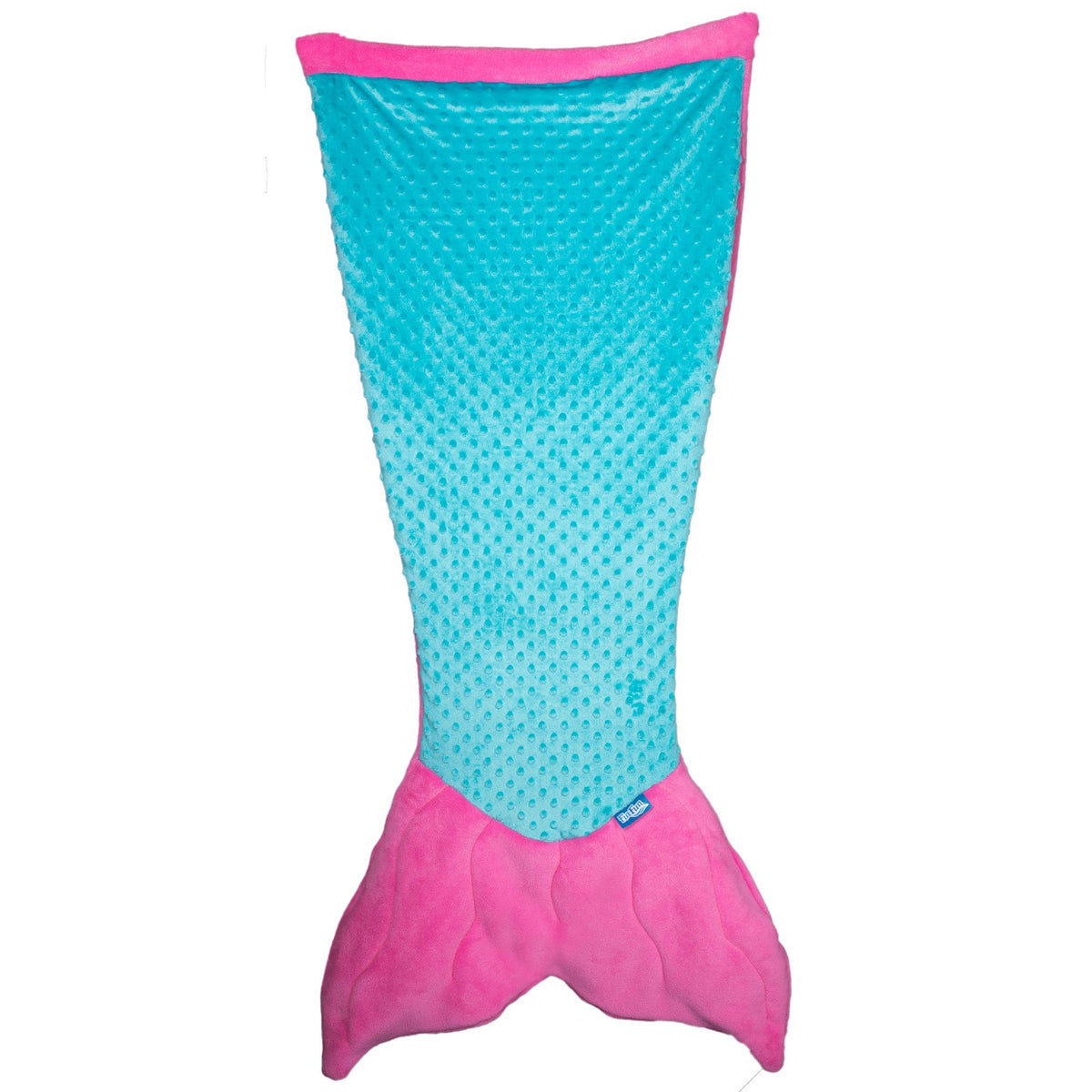 Cuddle Tails Mermaid Tail Blanket in Pink Teal Minky Dot