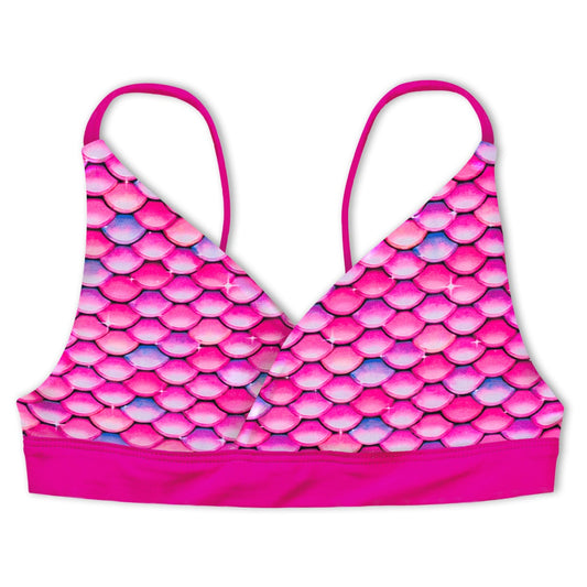 Girls Malibu Pink Reversible Bikini Top