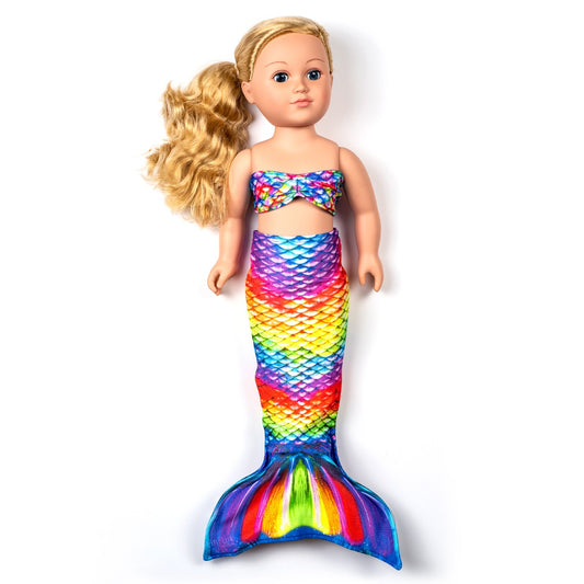 Rainbow Reef Doll Tail Set - 18-Inch