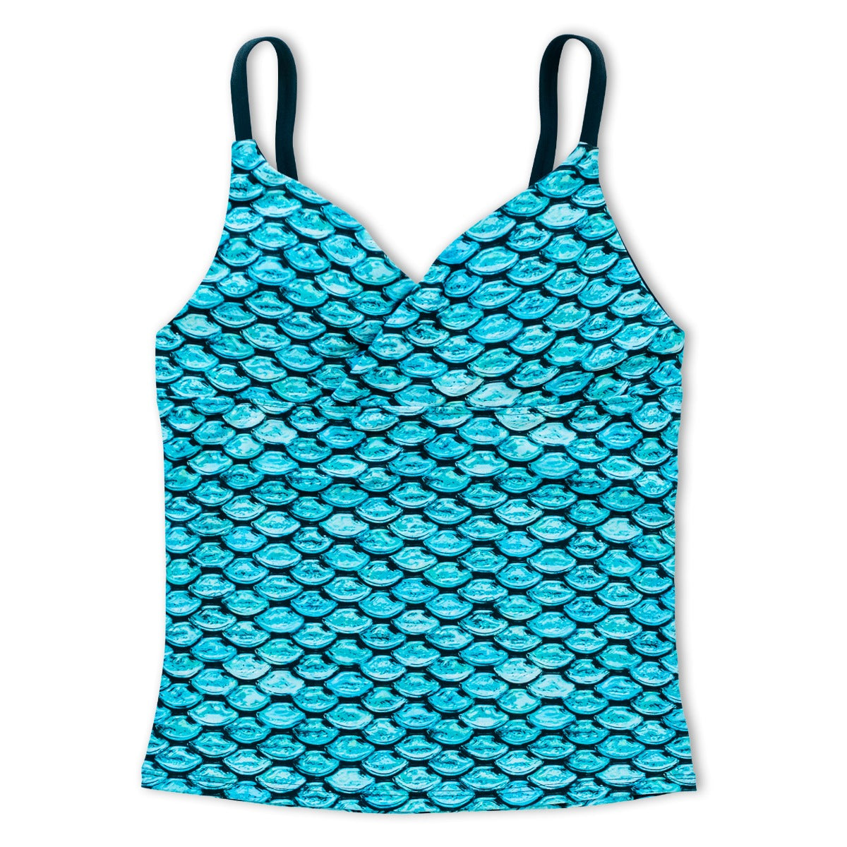 Girls Tidal Teal Tankini Top & Bottom Set