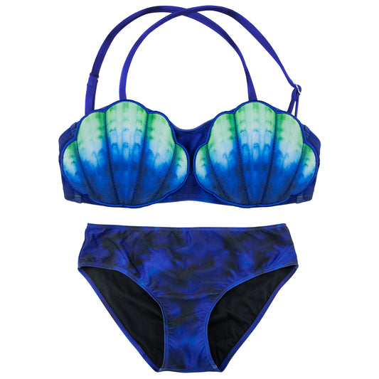 Girls Laguna Blue Royal Shell Bikini Set